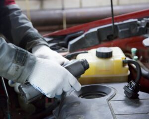 Vidange d'une voiture diesel