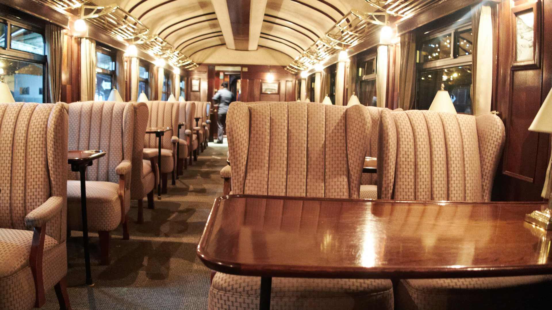 Intérieur luxueux d'un train