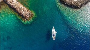 Yacht vue de haut