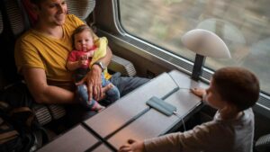 Touriste dans un TGV