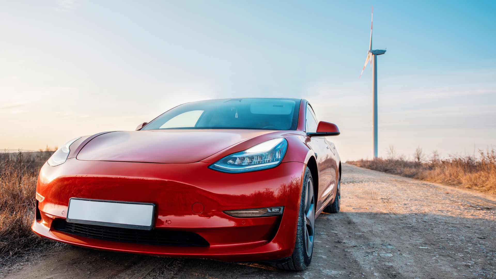 Voiture Tesla rouge